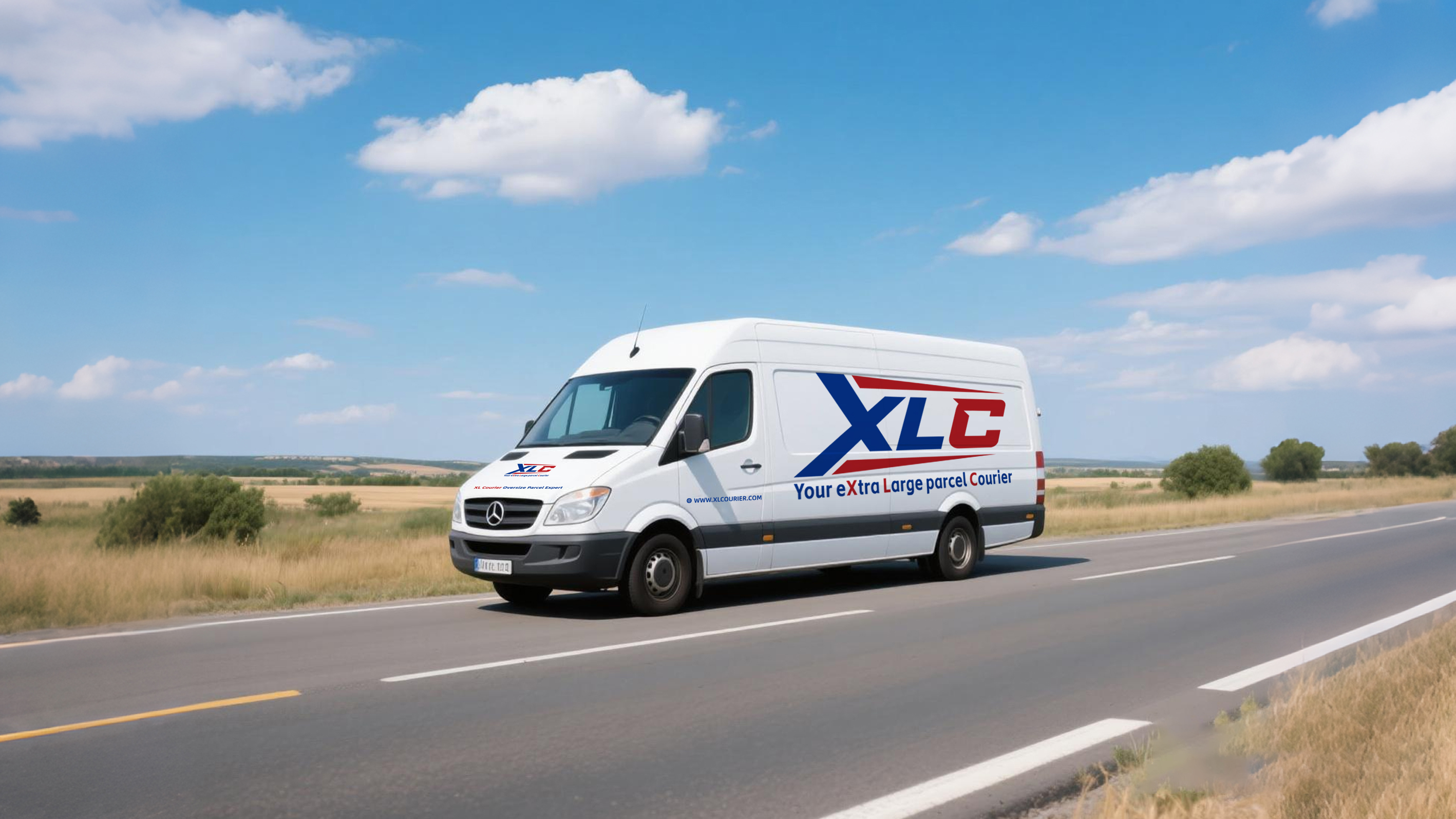 XL Courier delivery driver and van